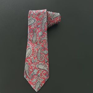 Christian Dior Vintage Silk Tie - Red Multi Paisley